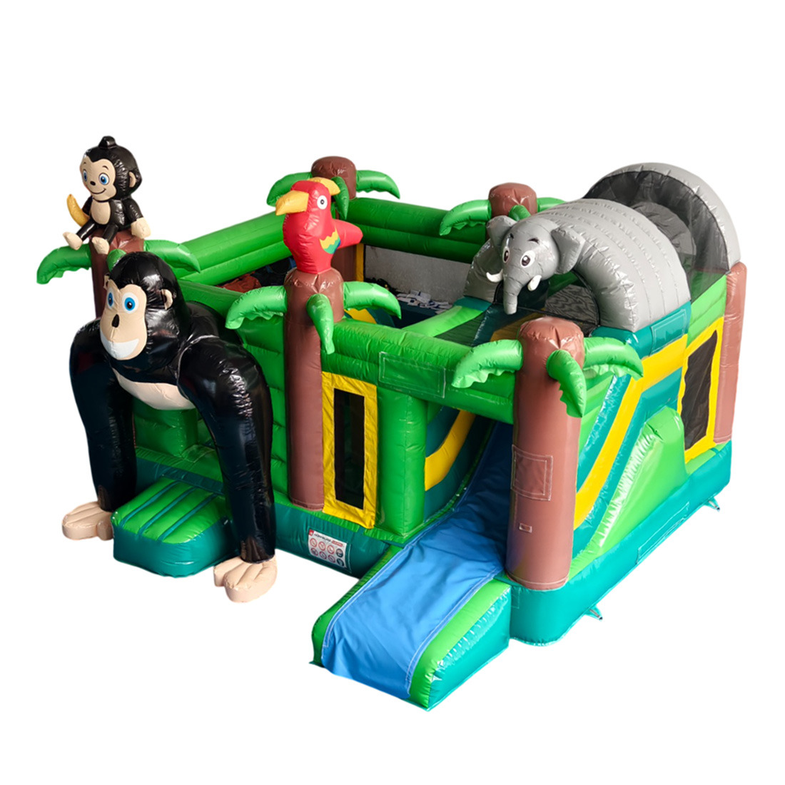 Hüpfburg Multiplay Dschungel mit Rutsche mieten
